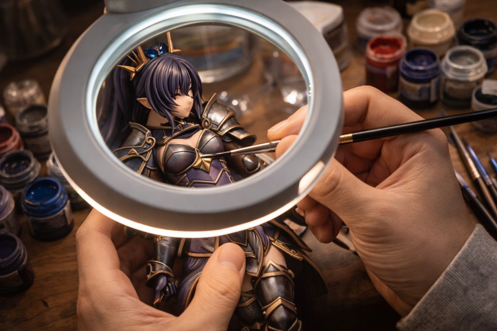 رنگآمیزی دقیق فیگور اختصاصی زیر لوپ بزرگنما